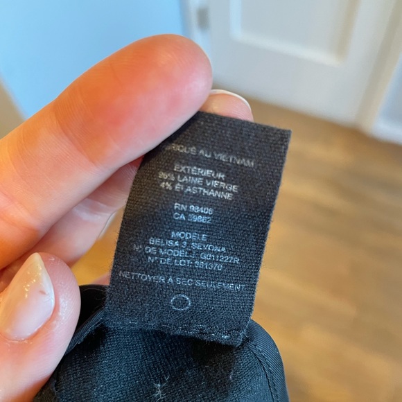 Theory Belisa Pant in Sevona (stretch) Wool - Black Womens US 12 - Picture 5 of 5